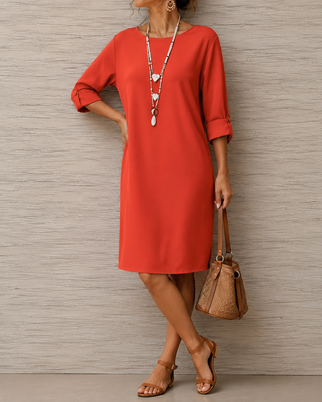 Marieke™ | Vestido Midi Casual que Disimula el Abdomen con Bolsillos