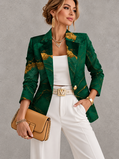 Tessa™ | Eleganter Blazer mit abstraktem Print