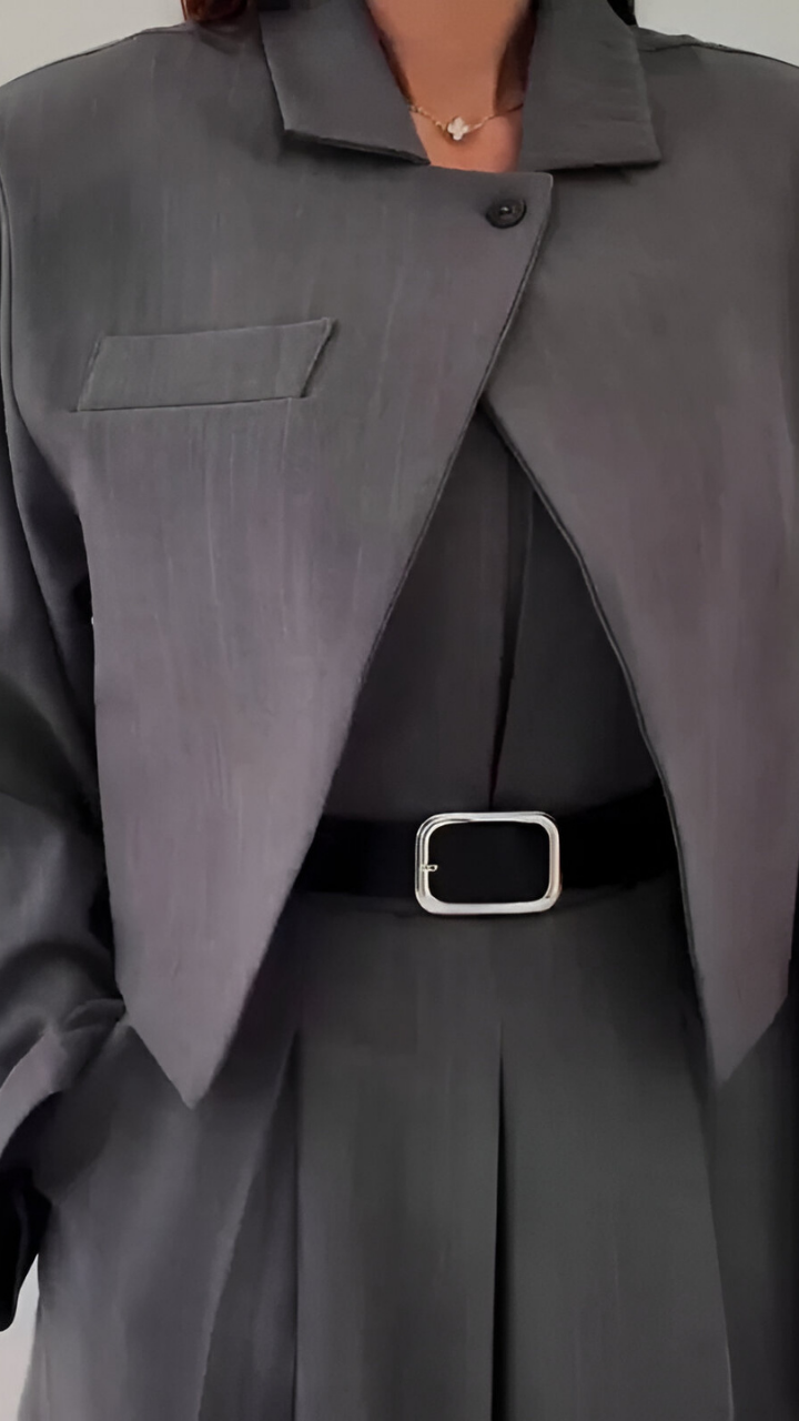 Zara™ | Ensemble deux pièces avec pantalon large et blazer court