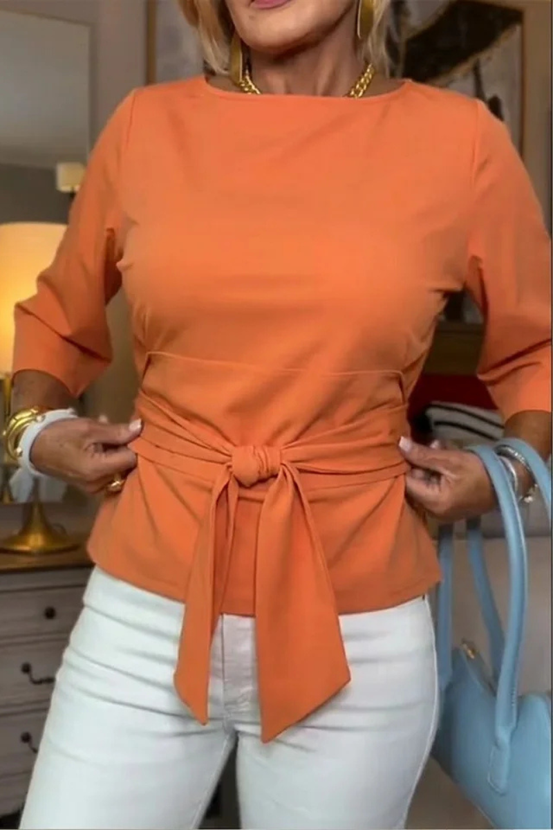 Daria™ | Stilvolles Top mit Schleife in der Taille