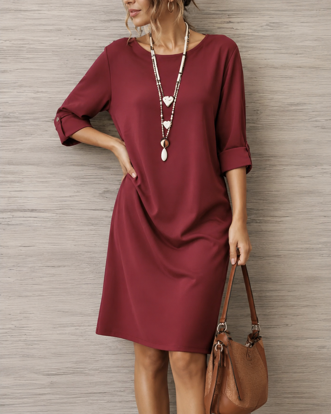 Marieke™ | Vestido Midi Casual que Disimula el Abdomen con Bolsillos