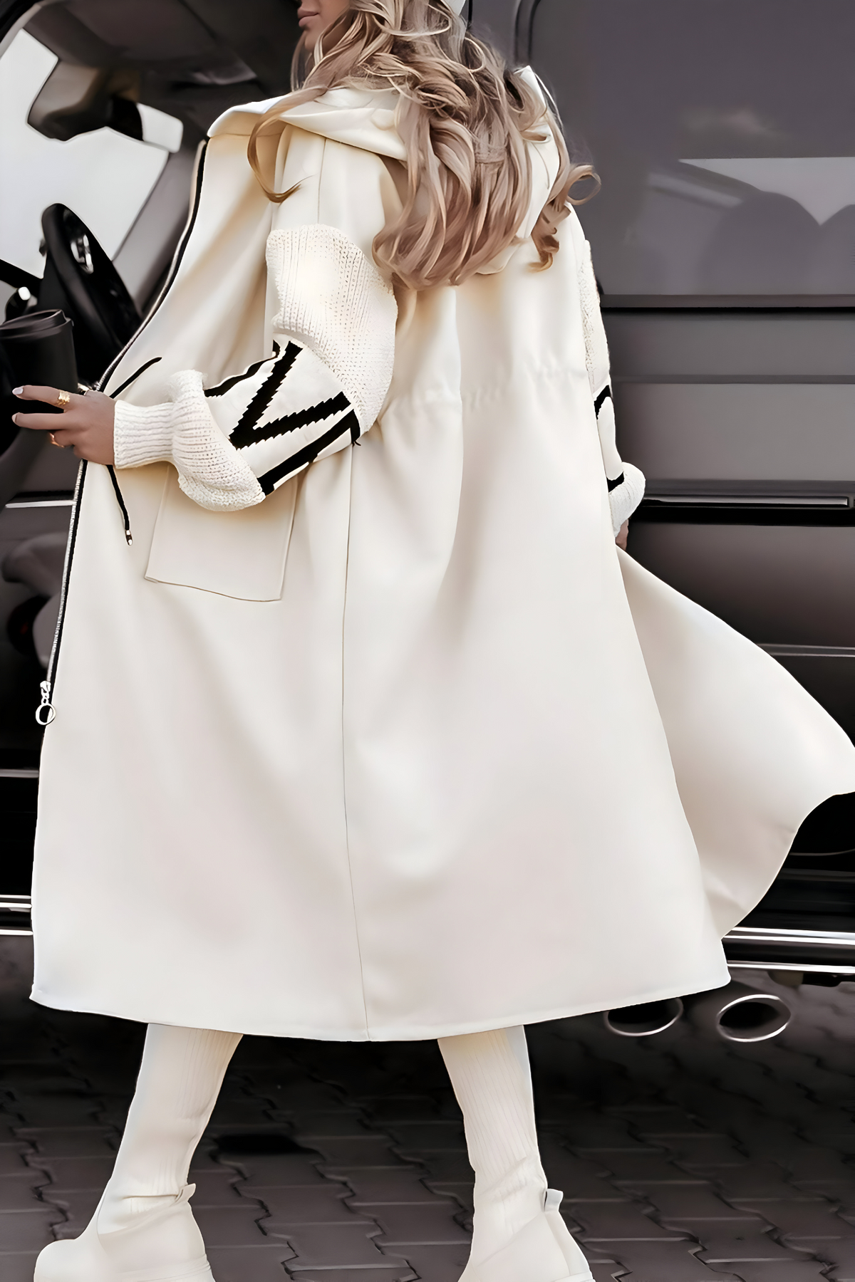 Felicia™ | Veste femme à manches en maille et capuche