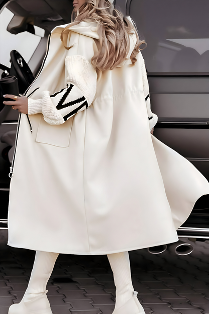 Felicia™ | Veste femme à manches en maille et capuche