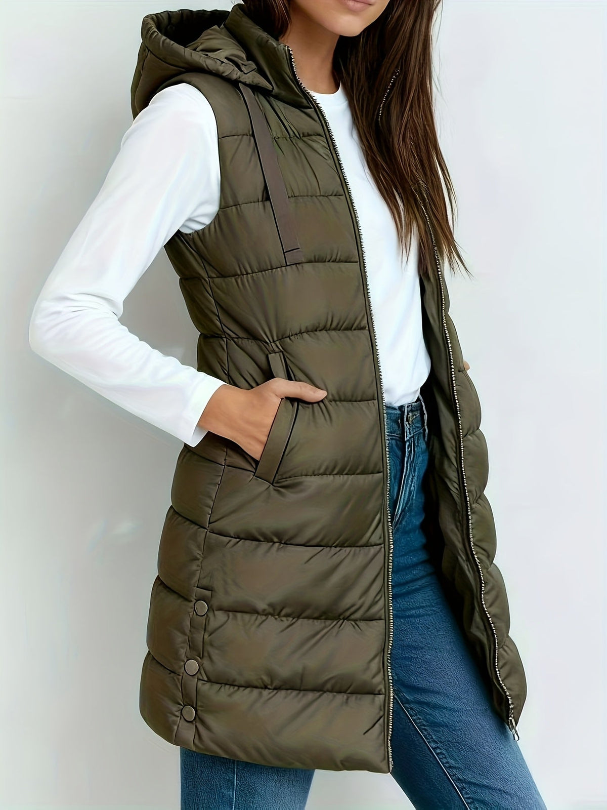 Tira™ | Chaleco Largo Acolchado Elegante