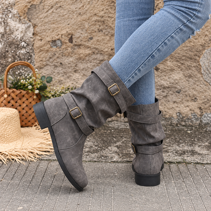 Dalia | Botines de otoño con tacón bajo y hebilla