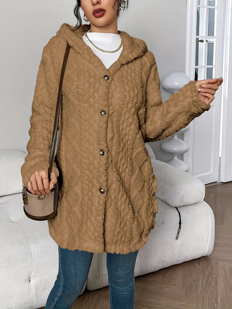 Lisa™ | Veste teddy chaude à capuche