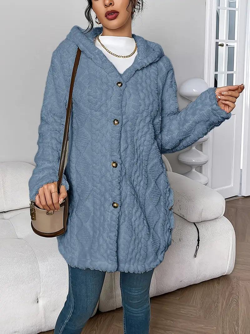 Lisa™ | Veste teddy chaude à capuche