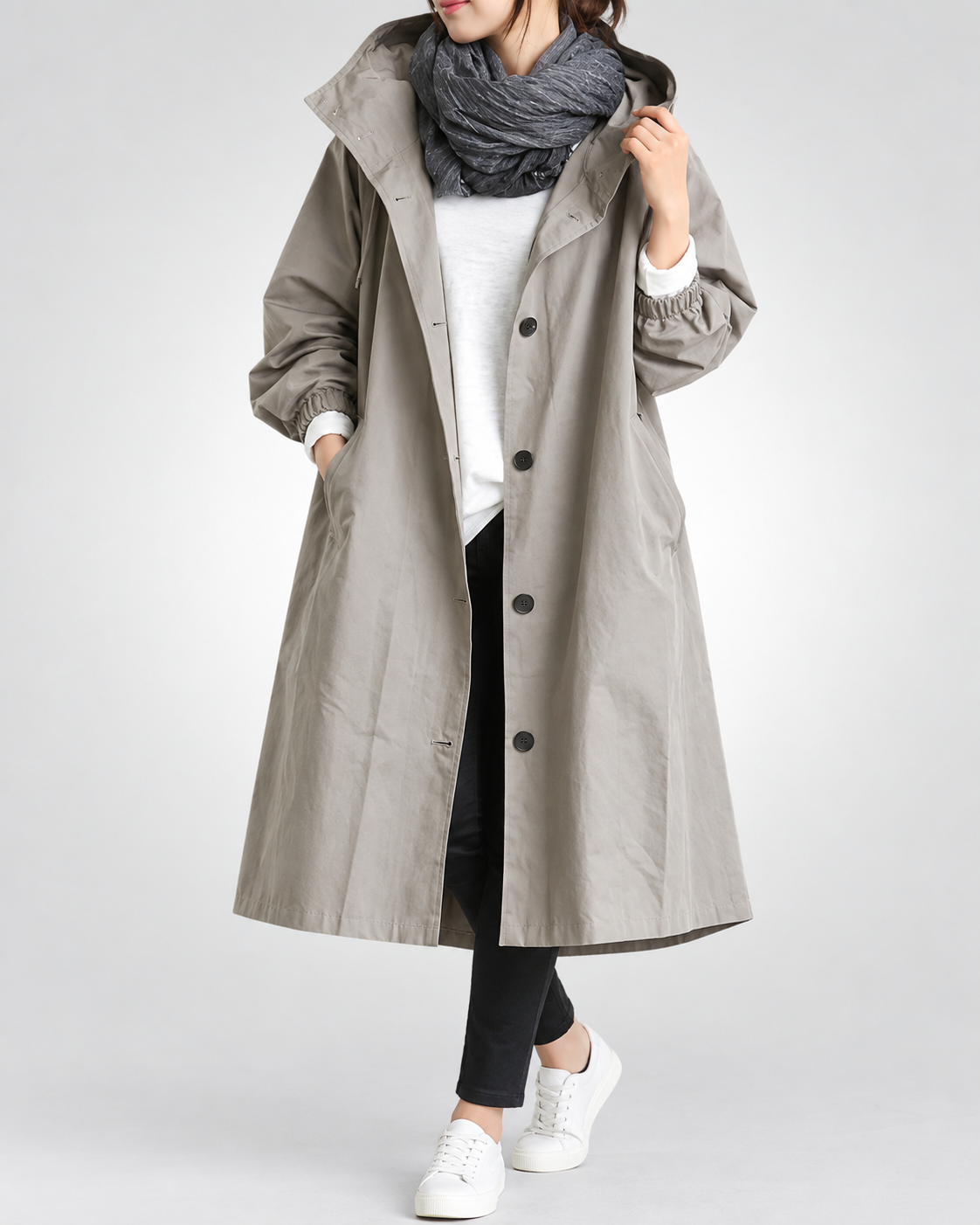 Vina™ | Trench Largo Cálido con Capucha