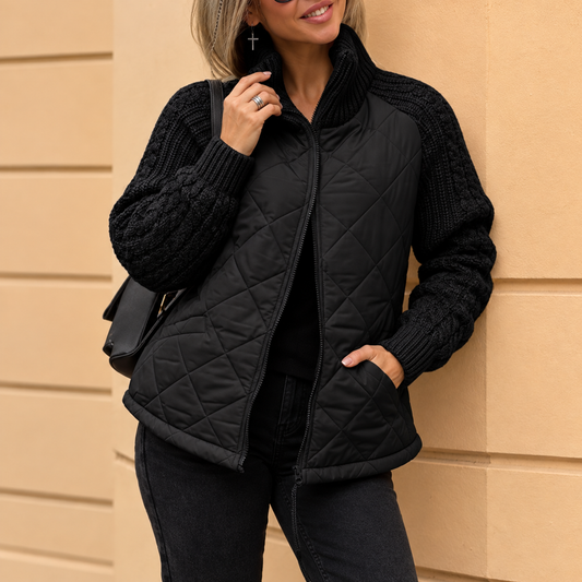 Nienke™ | Warme Steppjacke mit Strickärmeln