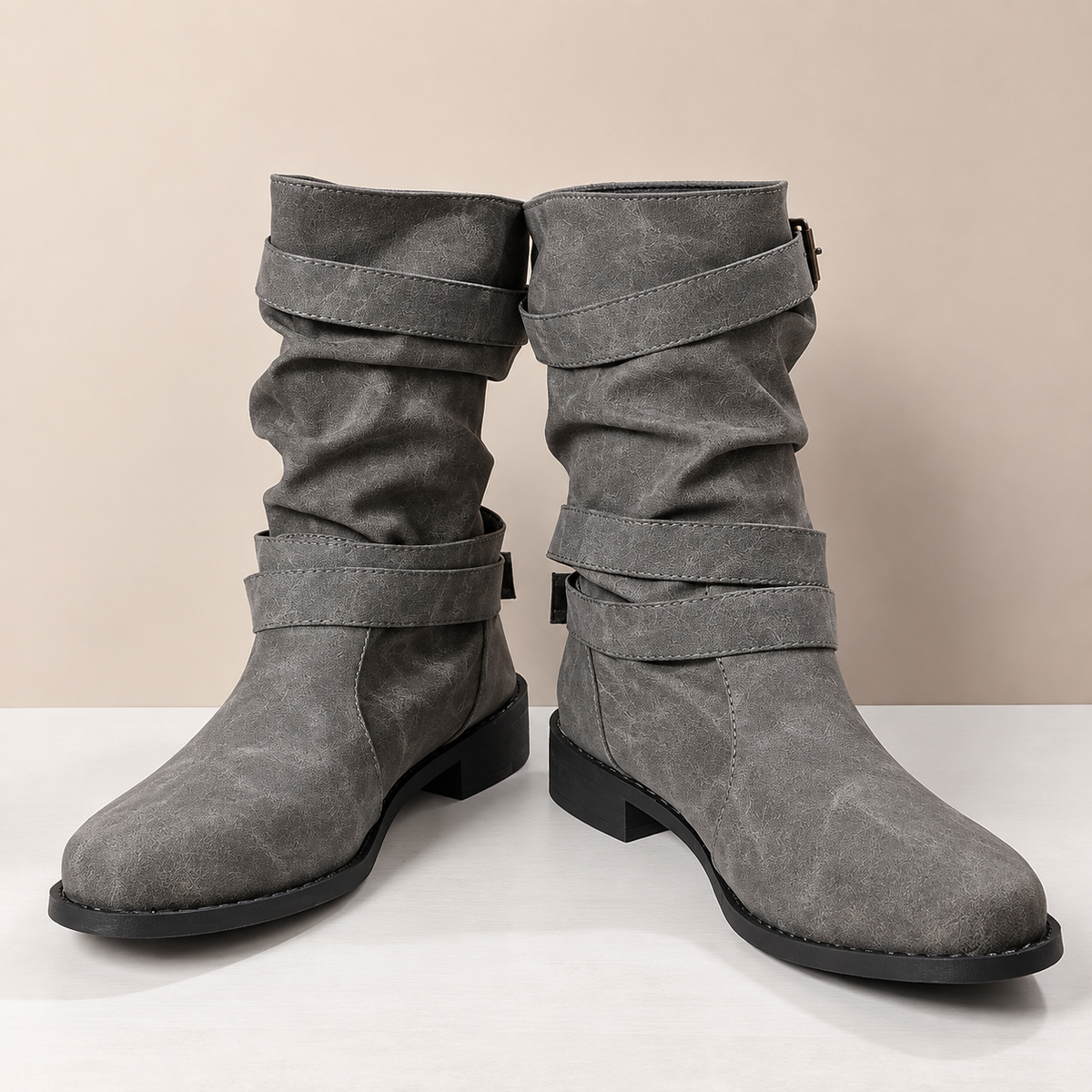 Dalia | Botines de otoño con tacón bajo y hebilla
