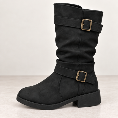 Dalia | Botines de otoño con tacón bajo y hebilla