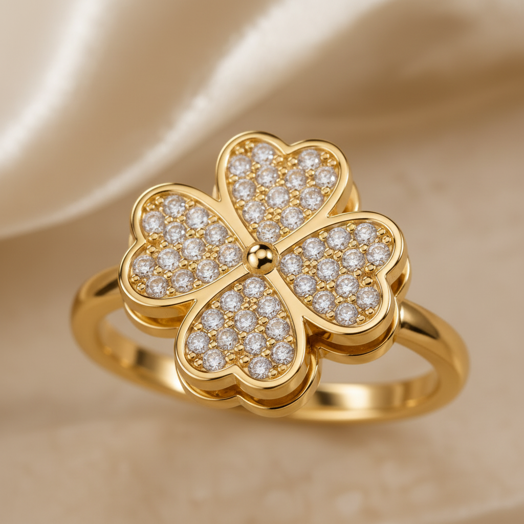 Valenti | Anillo trébol rotatorio
