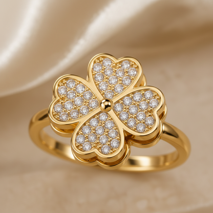 Valenti | Anillo trébol rotatorio