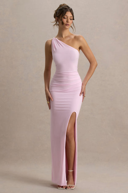 Dressing Up | Vestido Largo Rosa asimétrico con espalda descubierta