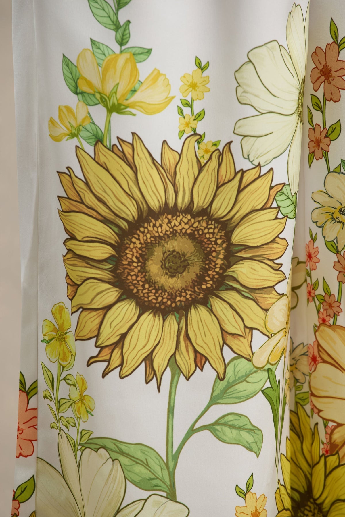 Louise | Pantalones satinados anchos con detalles florales