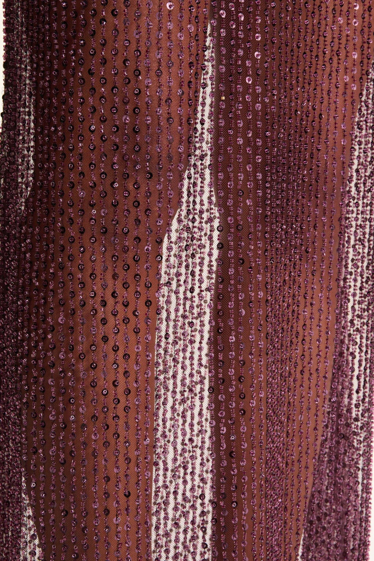 Luciana | Vestid Largo Bandeau Burdeos con Lentejuelas adornadas