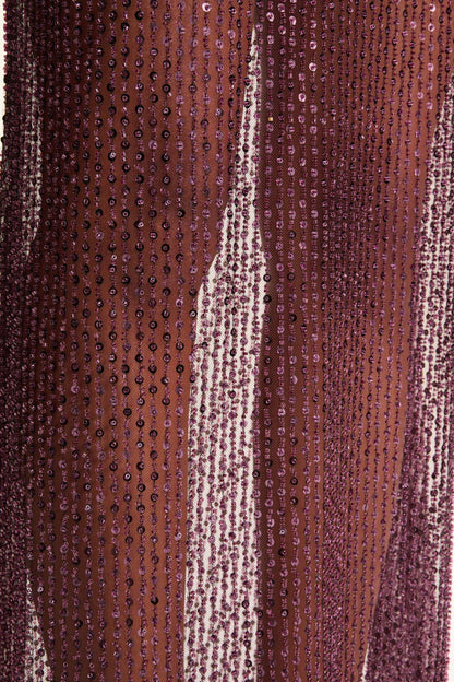 Luciana | Vestid Largo Bandeau Burdeos con Lentejuelas adornadas