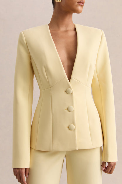 Rosalina | Limón Escote Pronunciado Extremo Blazer Sastre