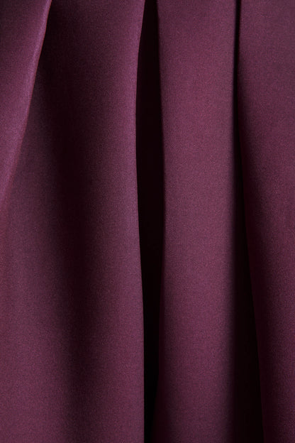 Jamila | Vestido Midi Ciruela con Escote Redondo