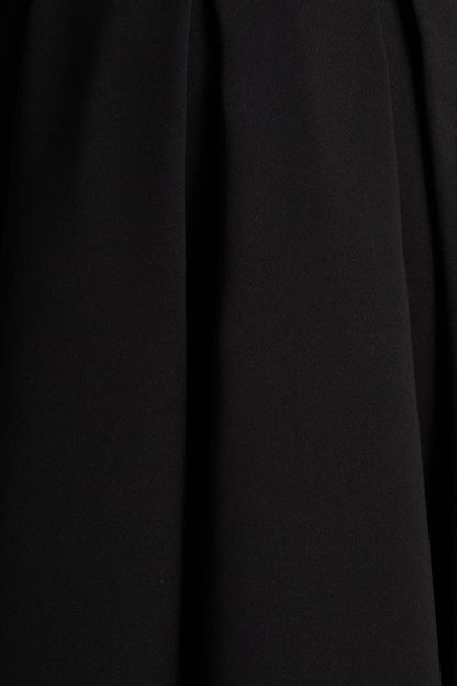 Cosima | Vestido midi negro con escote bardot