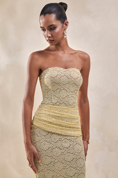 Vissia | Body Bandeau Limón De Encaje