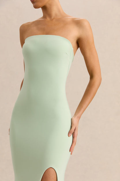 Melva | Vestido Largo Menta Bandeau