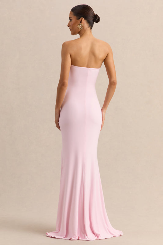 Melva | Rosa Claro Bandeau Vestido Largo