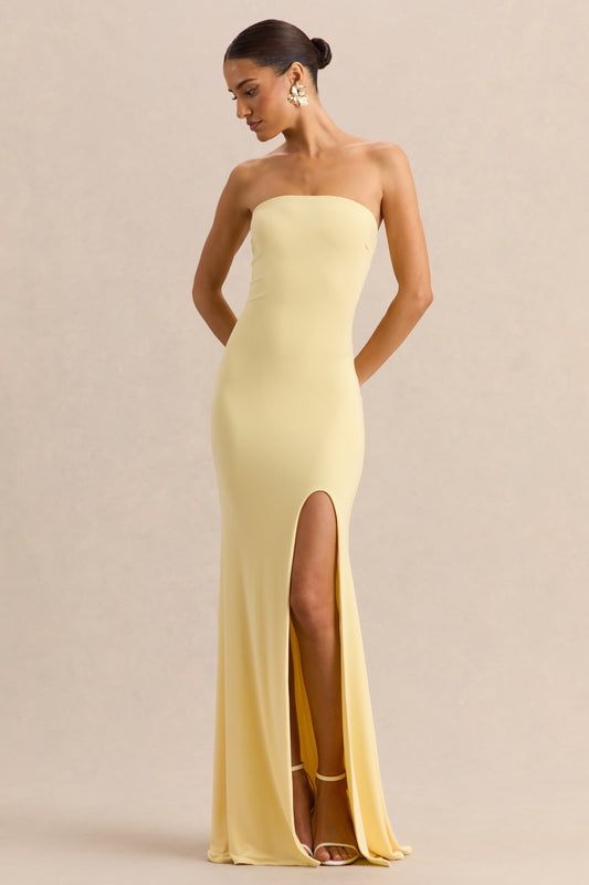 Melva | Limón Bandeau Vestido Largo