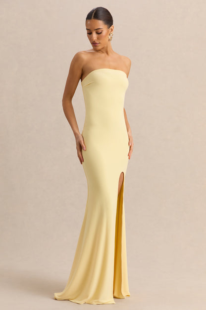Melva | Limón Bandeau Vestido Largo