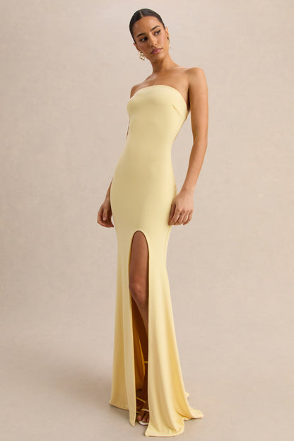 Melva | Limón Bandeau Vestido Largo