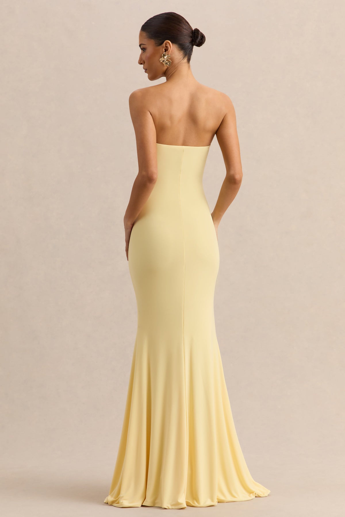 Melva | Limón Bandeau Vestido Largo