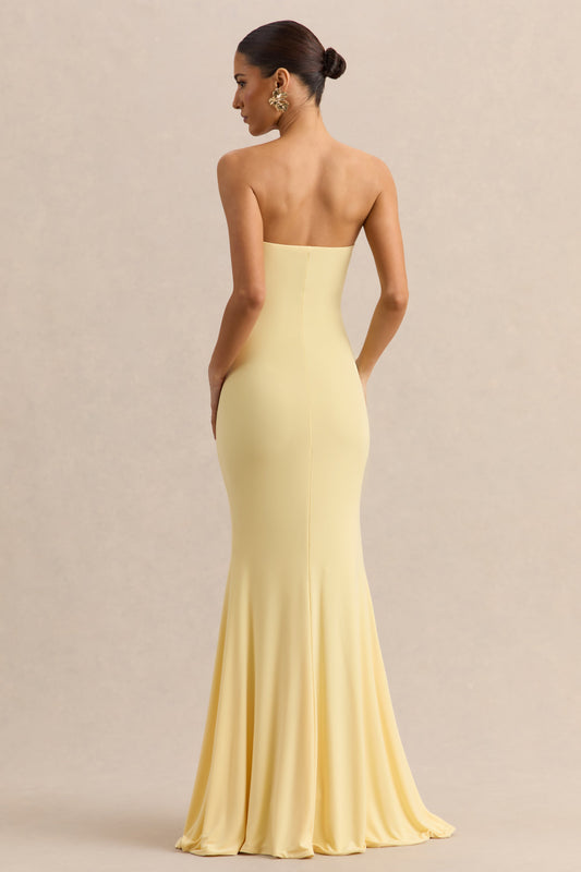 Melva | Limón Bandeau Vestido Largo
