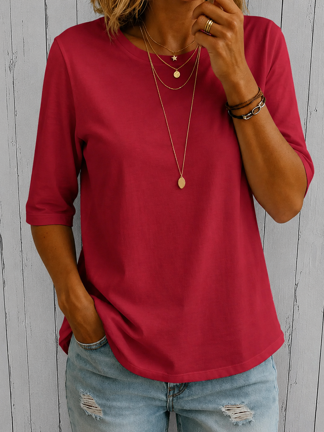 Ilenia | Camiseta Casual de Manga Corta