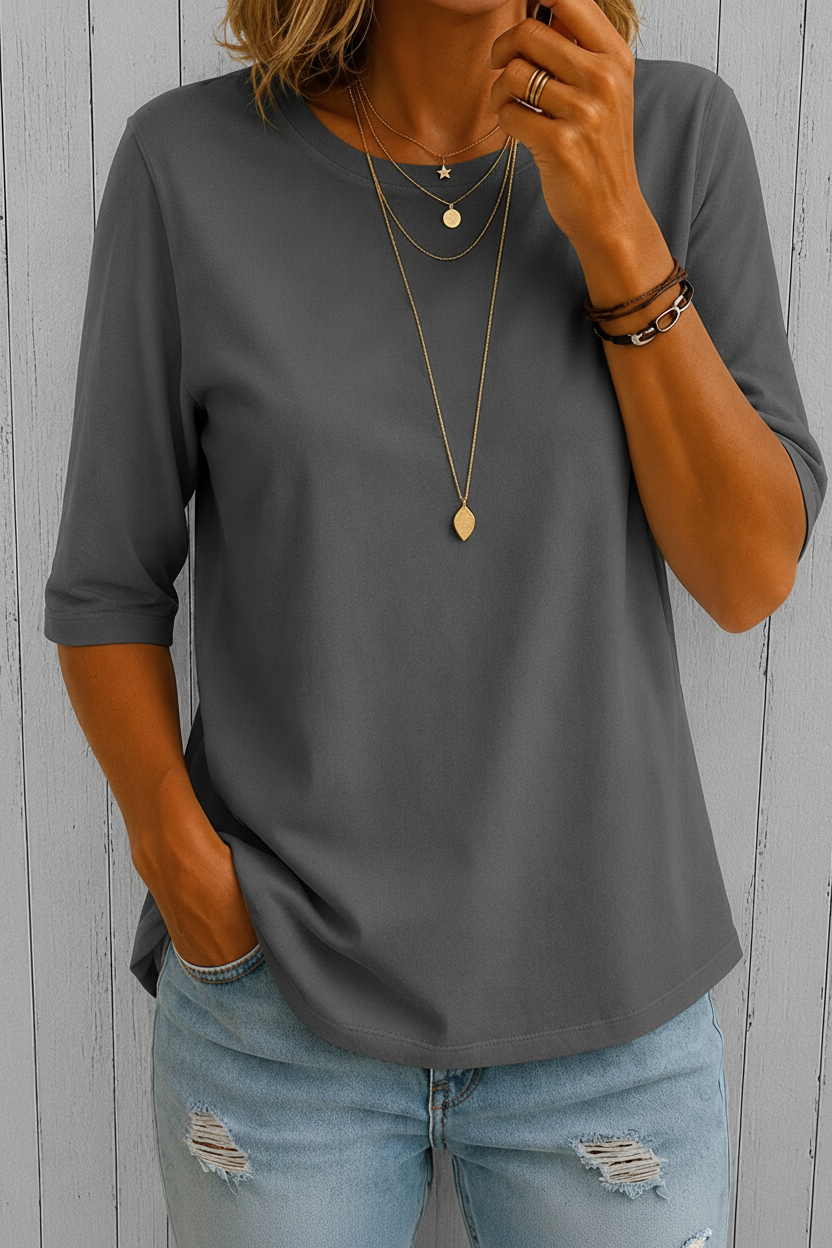 Ilenia | Camiseta Casual de Manga Corta