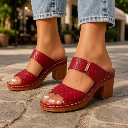 Isabella | Sandalias Acolchadas con Tacón