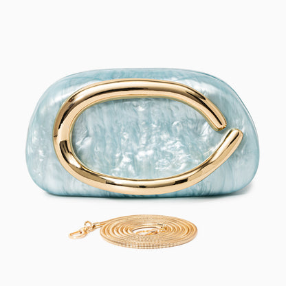 Aurelia | Pochette Escultural con Cadena Dorada