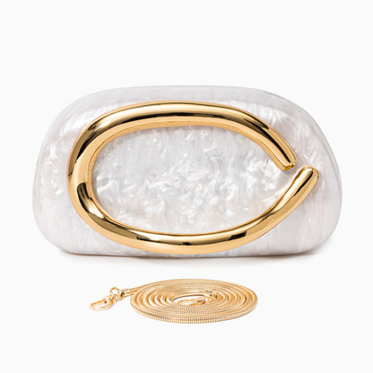 Aurelia | Pochette Escultural con Cadena Dorada