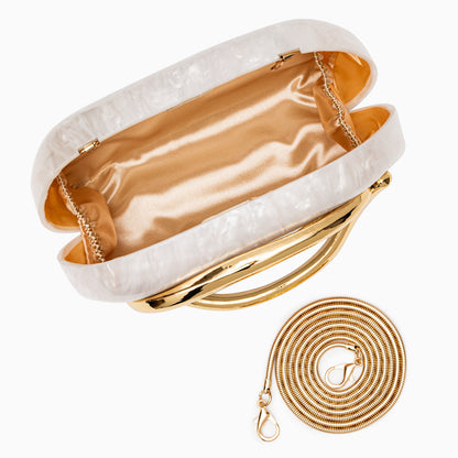 Aurelia | Pochette Escultural con Cadena Dorada