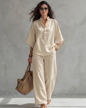 Sanne | Komplettes Set mit Knopfbluse