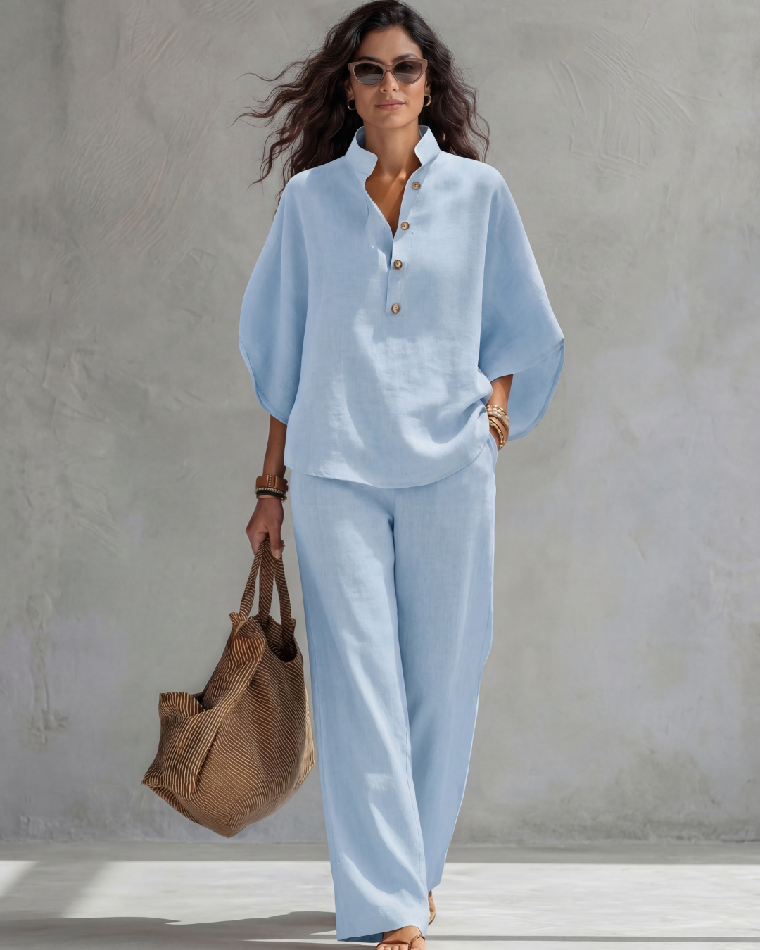Sanne | Komplettes Set mit Knopfbluse
