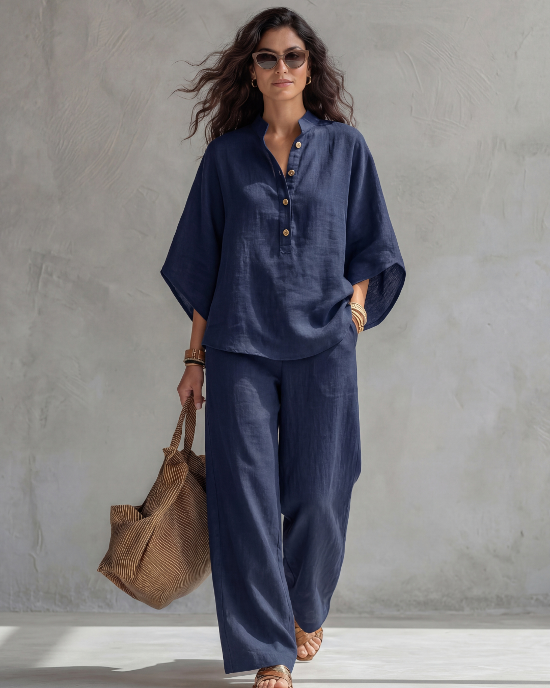 Sanne | Komplettes Set mit Knopfbluse
