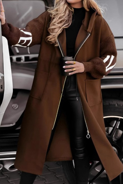 Felicia™ | Veste femme à manches en maille et capuche