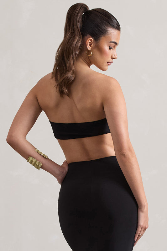 Vada | Top Corto tipo Bandeau Negro