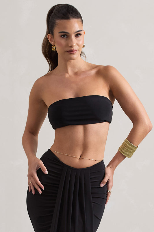 Vada | Top Corto tipo Bandeau Negro
