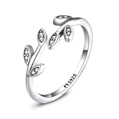 Anillo Hojitas Brillantes