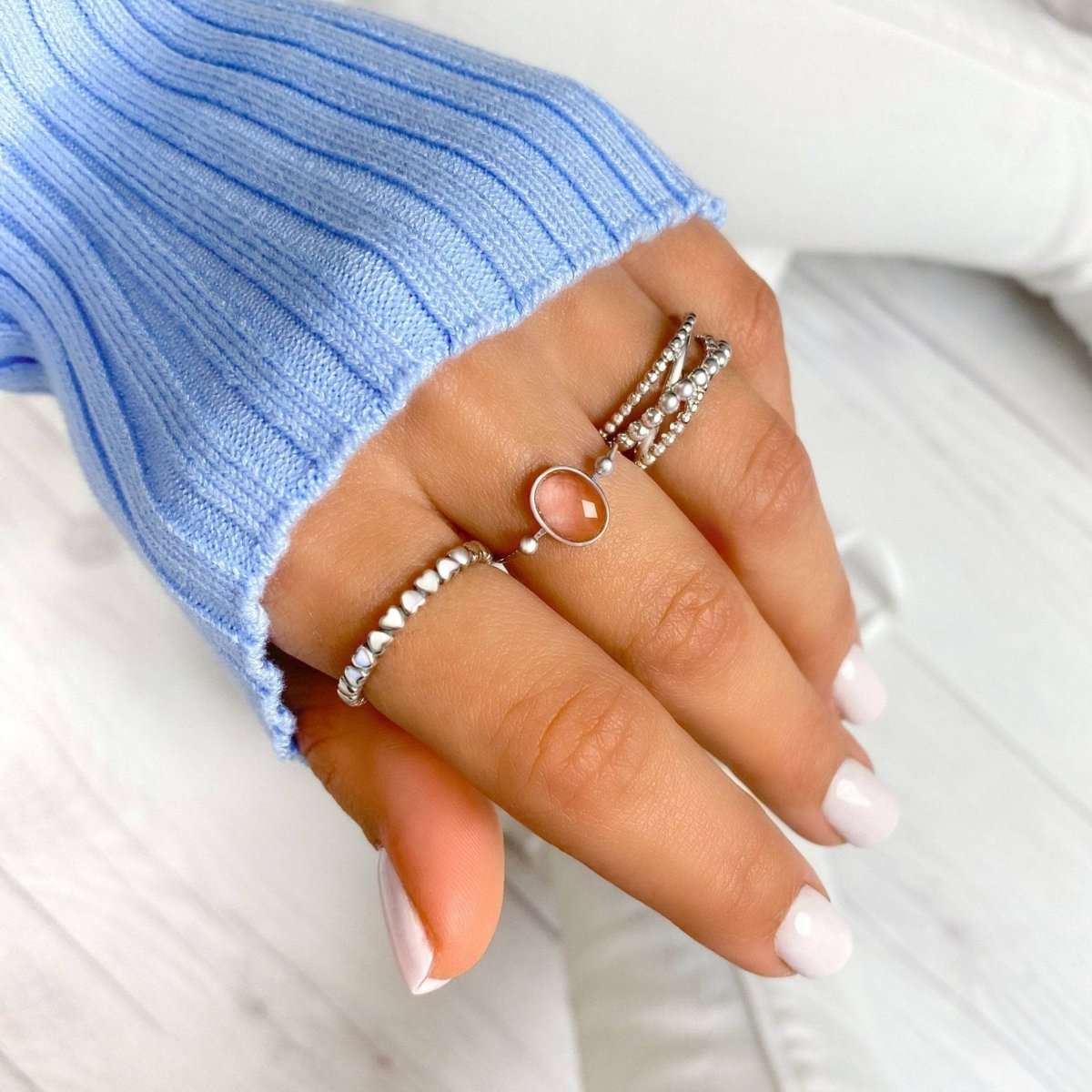 Anillo Rosa Brillo