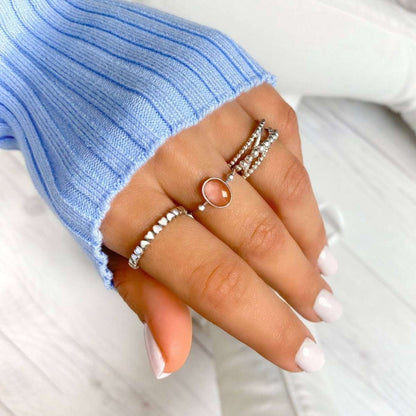 Anillo Rosa Brillo