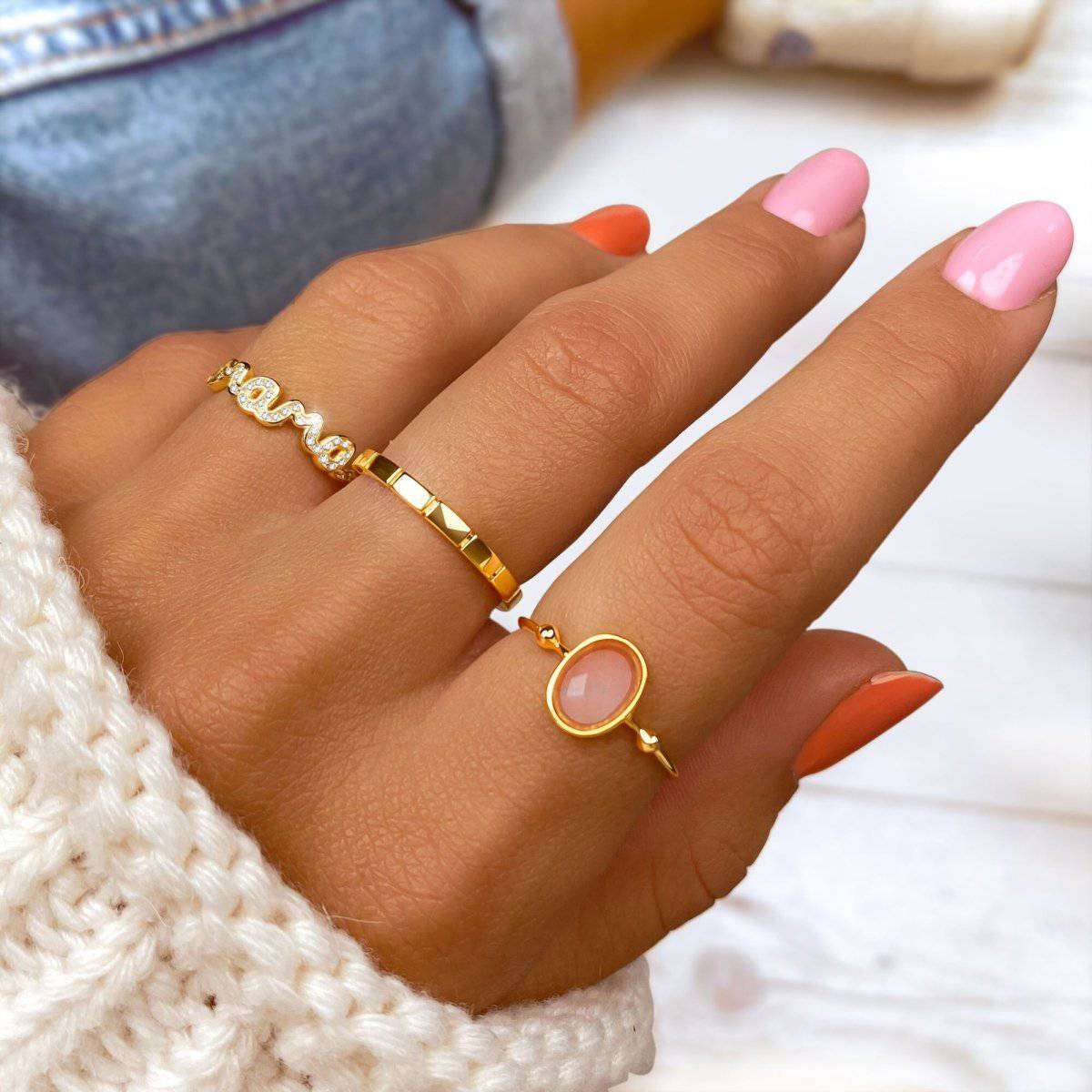 Anillo Rosa Brillo