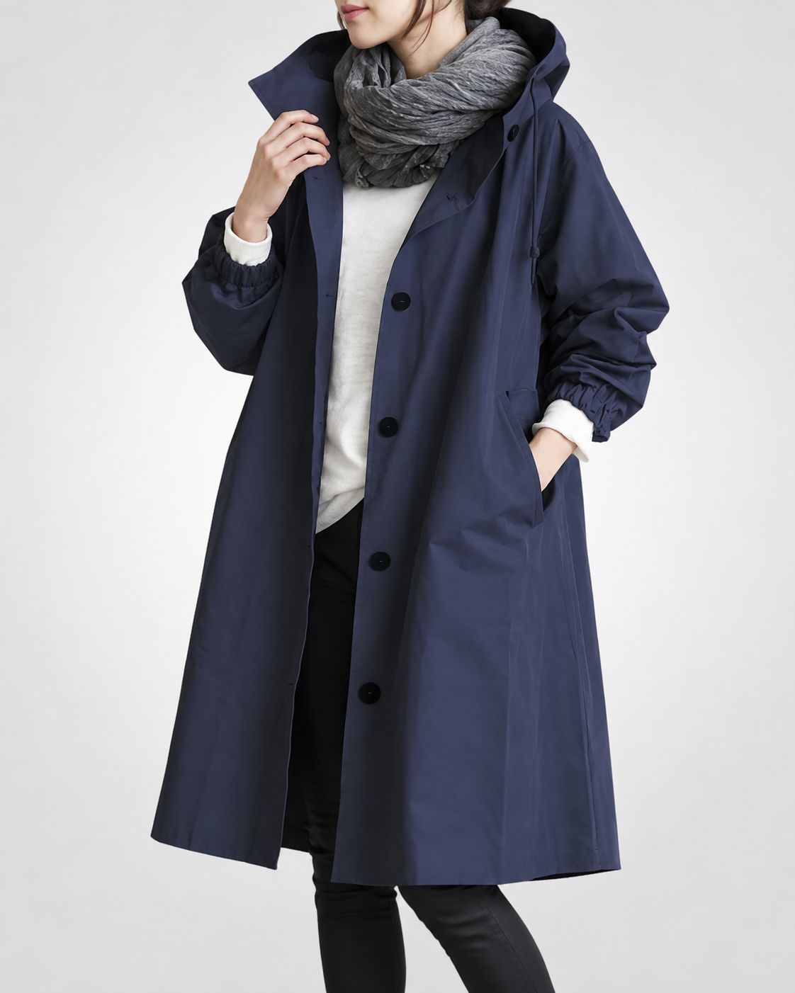 Vina™ | Trench Largo Cálido con Capucha