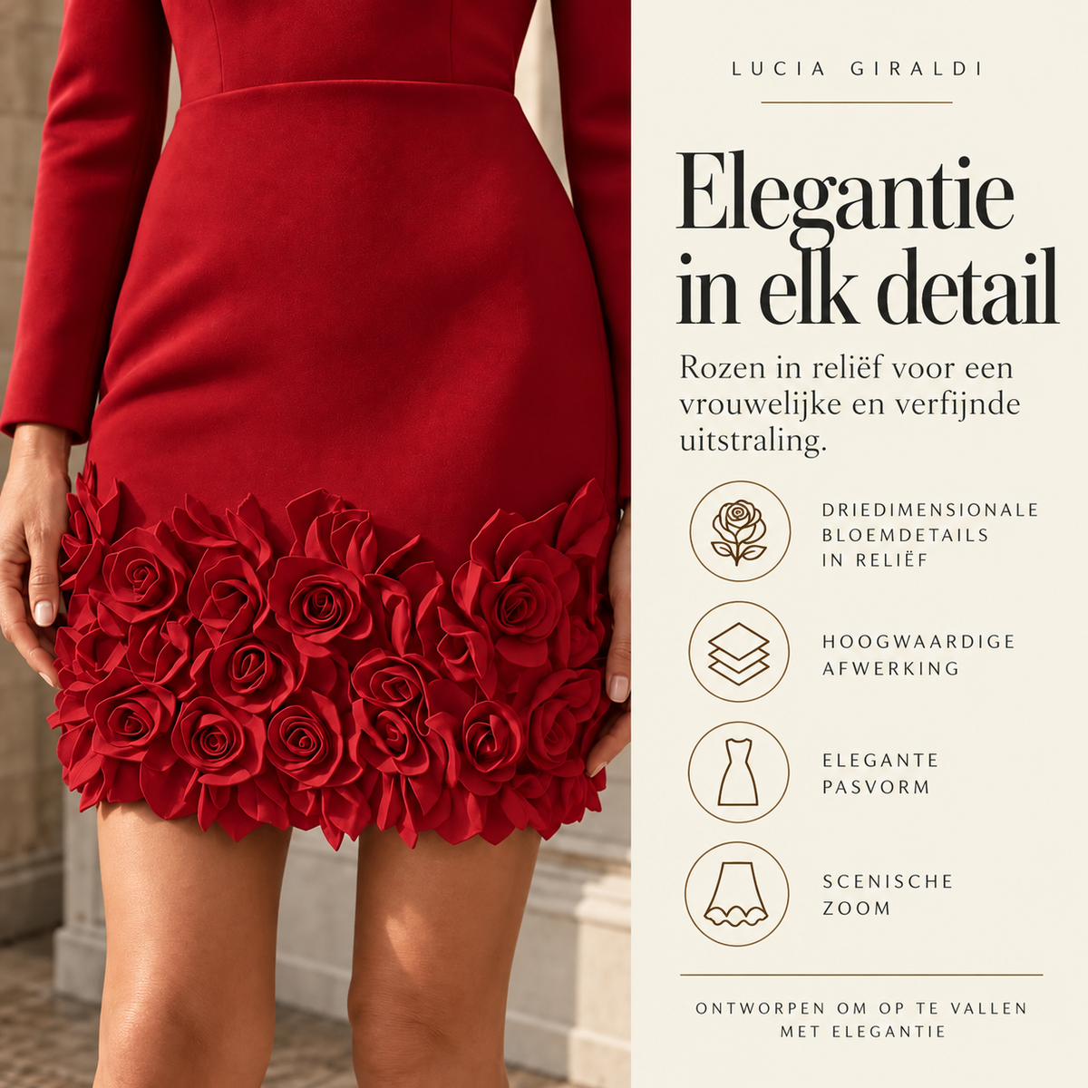 Valentina™ | Abito di lusso con rose